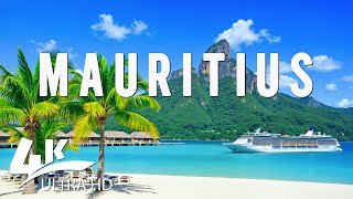 FLYING OVER MAURITIUS 4K - Escape to Turquoise Lagoons, Lush Mountains, and Pristine White Sands