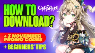🎀🔮How to Download Genshin Impact on PC❓➕ 3 FRESH November Codes 2023 & Tips for Beginners🎁💥