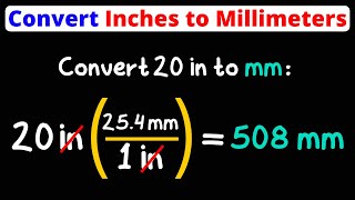 Convert Inches to Millimeters | in to mm | Dimensional Analysis | Eat Pi