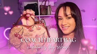 COACH CHERRY HEART BAG | Valentines day 2025 release + What fits