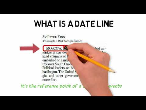 What is a dateline in a newspaper?