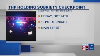 THP holding sobriety checkpoint in Eagleville, TN