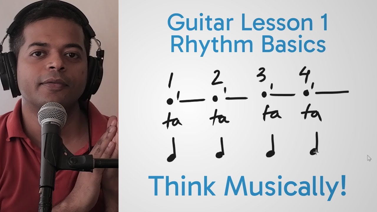 Guitar Lesson 1 Rhythm Basics Think Musically Youtube