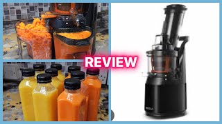 Powerful Masticating Juicer for Whole Fruits and Vegetables, Black Stainless Steel Fridja f1900