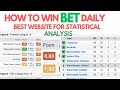 HOW TO WIN BET DAILY WITH THE BEST STATISTICAL WEBSITE IN 2024 PART1