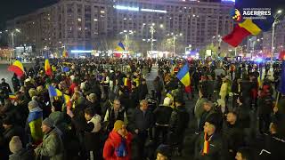 Protest amplu în Capitală; mii de oameni au mers în marș la Guvern și la Cotroceni