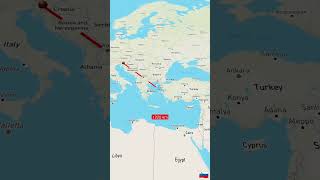 Distance between Ljubljana Slovenia to Tel Aviv Palestine #moscowregion #aviation #ukrainerussiabord