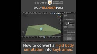 How to bake a Rigid Body Simulation to Keyframes