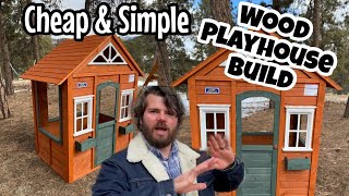 Best Cheap Wood PLAYHOUSE | Simple + Easy Kids Playhouse | DIY Wood Playhouse