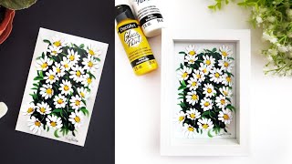 Painting AWESOME Daisies On Glass - How to Frame 🌼 Art Work