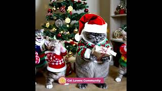 The Purrfect Christmas Purrty! 🎄✨ #catloverscommunity #catlovers