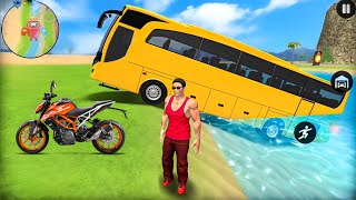 Public Transport Bus and Motorbike Driving in Open World Game - Android Gameplay