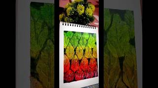 ☘️✨😳Starry Painting| Leaf Painting #shorts #short #viral #viralvideo #art #drawing #painting