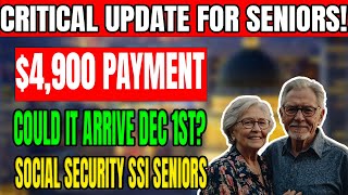 Congress Update: $4,900 Social Security Payment – Could It Hit on december 1st? for ssi seniors!