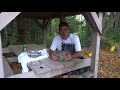 polishing a large puddingstone