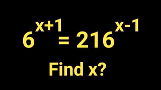 A smooth Exponential Problem | 6^x-1= 216^x+1 #tips