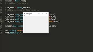 Menu widget in Tkinter / Creating Menubar in Tkinter / Tkinter tutorial in Hindi / Dynamic Coding