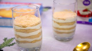 [簡易免焗甜品] 原味木糠布甸 | [Easy no-bake dessert] 4 Ingredients Serradura Pudding | Pudding Serradura