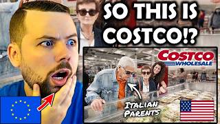 European Reacts to Italian Family Shop at COSTCO For the First Time!