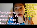 Agency bound to Hongkong/Domestic helper Direct hire online Apps.