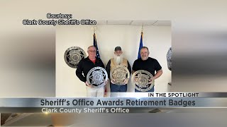 Clark County Sheriff's Office gives out retirement badges