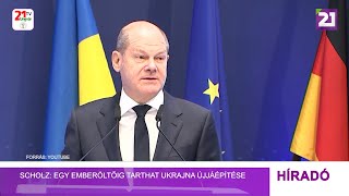 Tv21 Ungvár - Scholz: egy emberöltőig tarthat Ukrajna újjáépítése