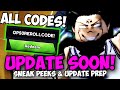 [ALL CODES] New JJK Update Soon! Sukuna Evo, Gojo Evo & More! (Preparing For Saturday Update!)