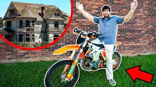 Exploring HUGE Abandoned House ON DIRT BIKES! *INSANE*