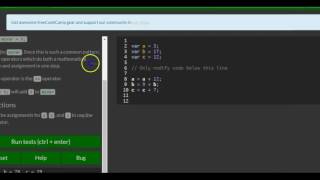 Compound Assignment With Augmented Addition, freeCodeCamp Basic Javascript