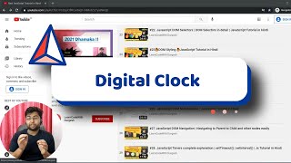 #29 🔥 JavaScript Project 2 🔥 Digital Clock using Javascript | Javascript Tutorial in Hindi