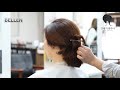 깔끔하고 세련된 혼주 업스타일 updo for medium hair