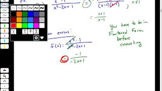 Common Errors with Rational Functions