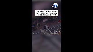 Police chase with 3 kids in vehicle ends in violent crash on PCH