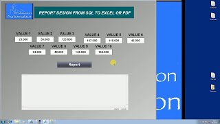 WINCC Report Designing by logging values in MS SQL and exporting in Excel or in PDF