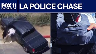 Police chase ends in shootout in Los Angeles