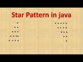 Star Pattern in java | pattern with space program in java | Pattern by using nested loop