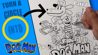 How to Draw the DOG MAN POSTER | Part 1 | Realtime Step-By-Step Tutorial