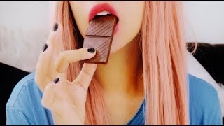 ASMR Unboxing & Eating Sounds NEW Lindt Chocolates *whispering*