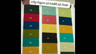 17kg \u0026 22kg \u0026 24kg \u0026 Wrinkle Rayon Dyed Fabrics 58 Panna Width All Types Of Fabrics Wholesaler