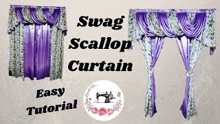 SWAG SCALLOP EASY CURTAIN TUTORIAL