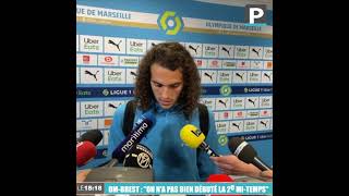 OM-Brest : "Souvent on maîtrise le match mais on ne met pas le deuxième but", s'agace Guendouzi