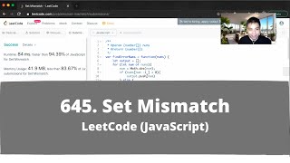 How to Solve "645 Set Mismatch" on LeetCode? - Javascript