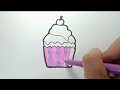 cara menggambar kue mudah ditiru | how to draw cupcakes #menggambardanmewarnai #kue #cupcake