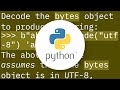 Convert bytes to a string