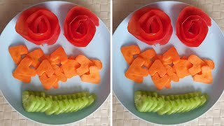 how to make Tomato Rose / Vegetables Carving