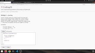String 1 firstTwo Javascript solution