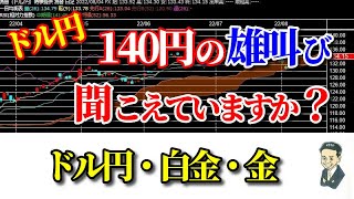 ドル円は「半値戻りは全値戻り」の格言を見せてくるのか？　ドル円・白金・金