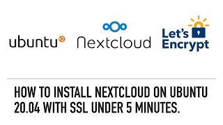 How to Install Nextcloud with Let's Encrypt SSL certificate on Ubuntu Server under 5 minutes.