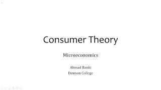 4 Consumer Theory