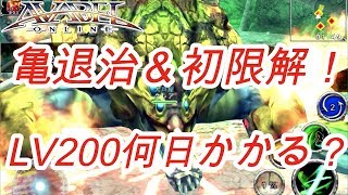 【アヴァベル】亀退治(力の証明9)＆初限解！LV200まで何日かかる？ [#カミュch]